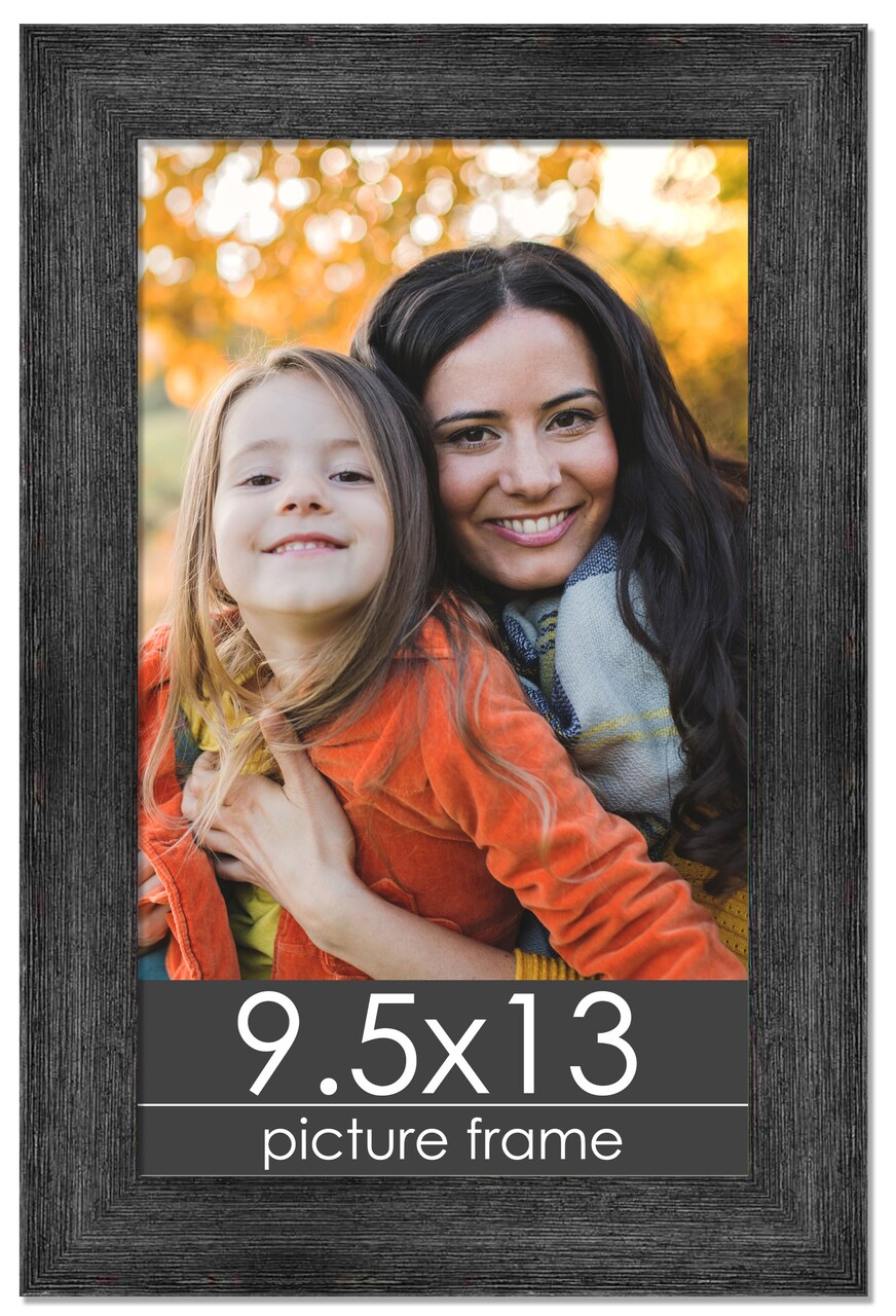 Photo Size Contemporary Black Frame - UV Acrylic, Foam Board Backing, Hanging Hardware
